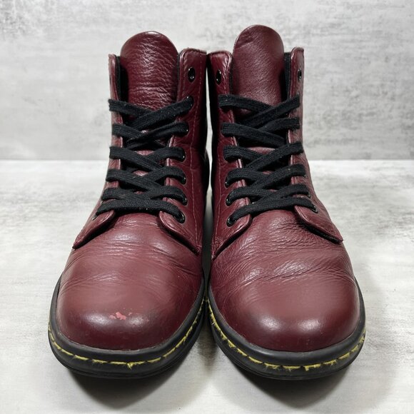 Dr Martens Leyton Lace Up Boots - Women's Size 7 - Red - Picture 3 of 9